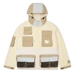 KidSuper Studios 10 Pocket Tech Jacket Cream NWT Sz XL
